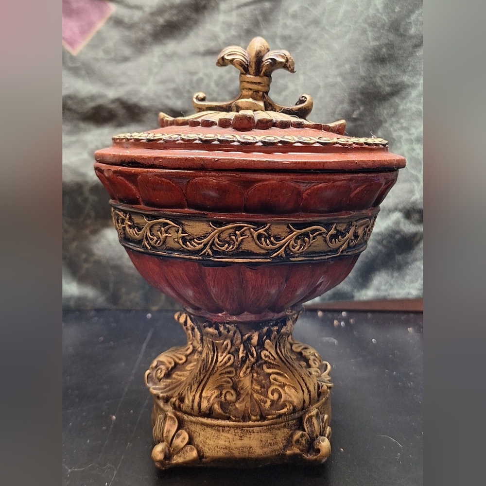 Ornate Brown and Gold Decorative Box
